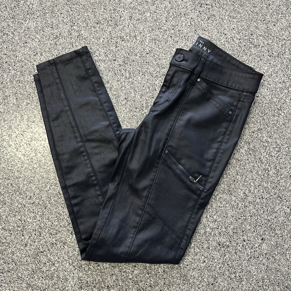 White House Black Market Jeans Womens 0 28x29 WHBM Mid Rise Skinny Coated Moto